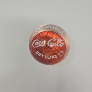 Vintage Chattanooga Coca-Cola Glass Paperweight Great Condition‎